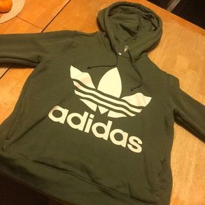 olive green adidas sweatshirt